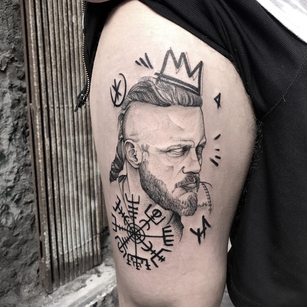Ragnar Vikings Head Tattoos Instant Download. Print It Yourself at Home, No  Shipping Required - Etsy Israel